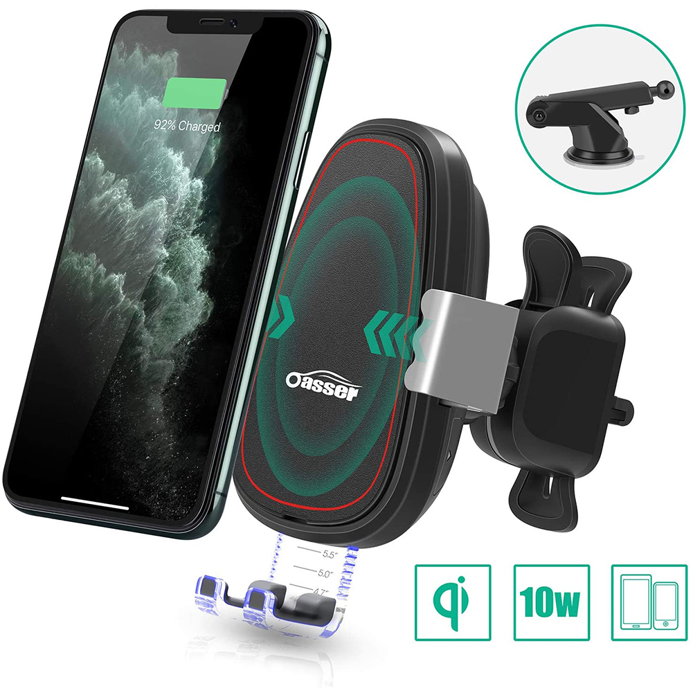 Wireless Car Charger Mount,Automatic Clamping Fast Charger Air Vent Car Phone Holder 10W for Samsung Galaxy S9/S9+/S8/S8+/Note9/Note8,7.5W for iPhone Xs Max/Xs/XR/X/8/8 Plus&All Qi-Enabled Smartphone 
