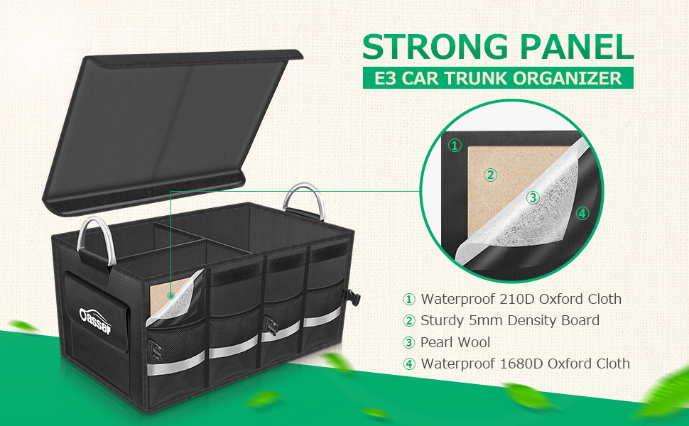 Oasser Trunk Organizer Cargo Organizer Trunk Storage Waterproof