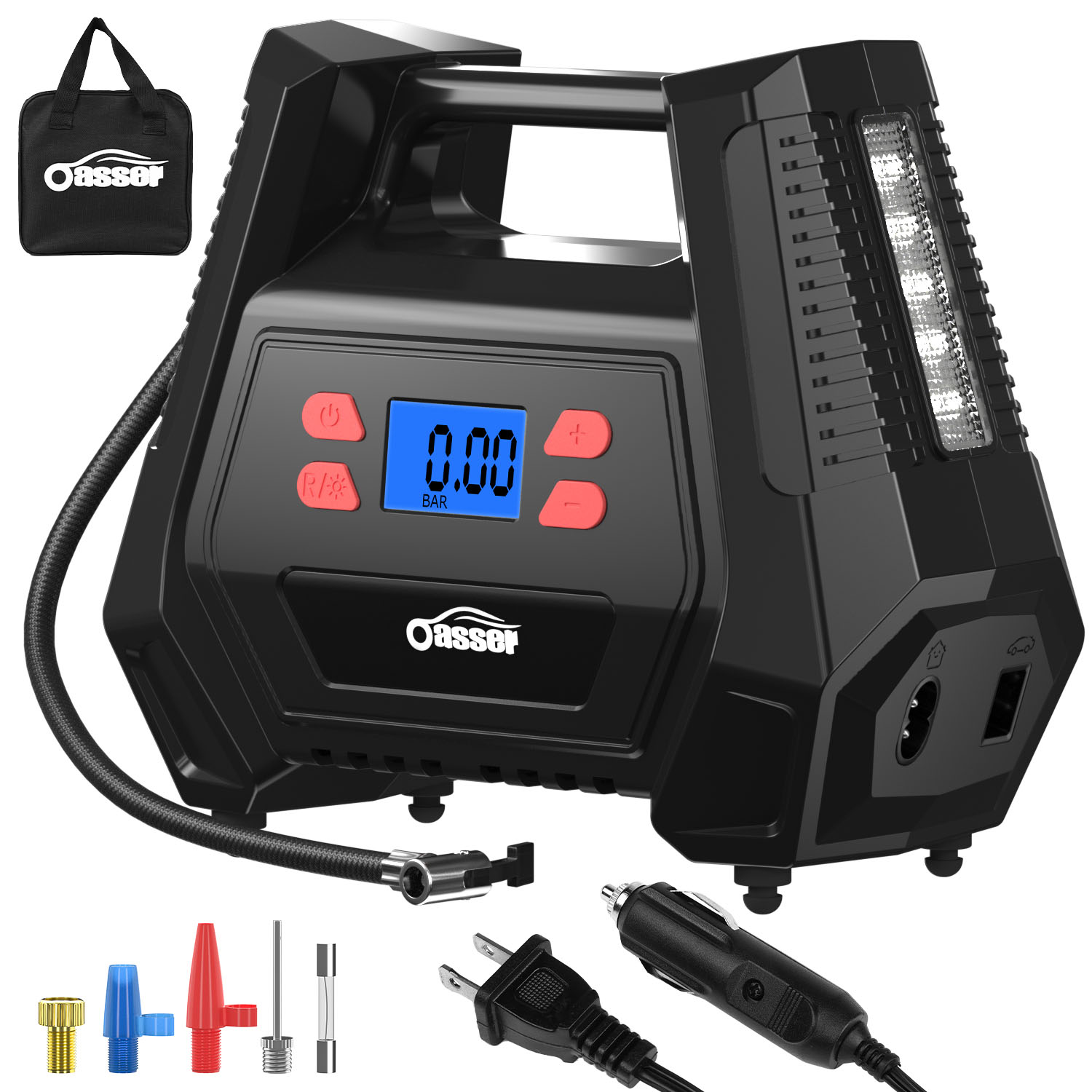BGTEC 150 PSI Cordless Tire Inflator - Portable Air Compressor With 20000mAh Battery, 5 Modes, LED Light