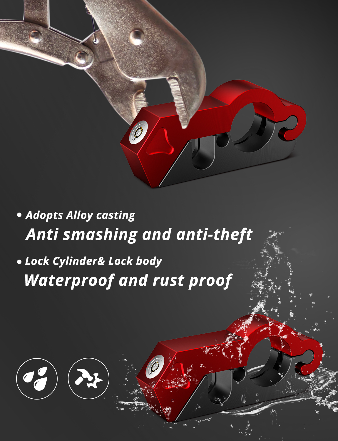 Motorcycle Handlebar Locks Security Safety Handlebar Handset Locking For Motorbi